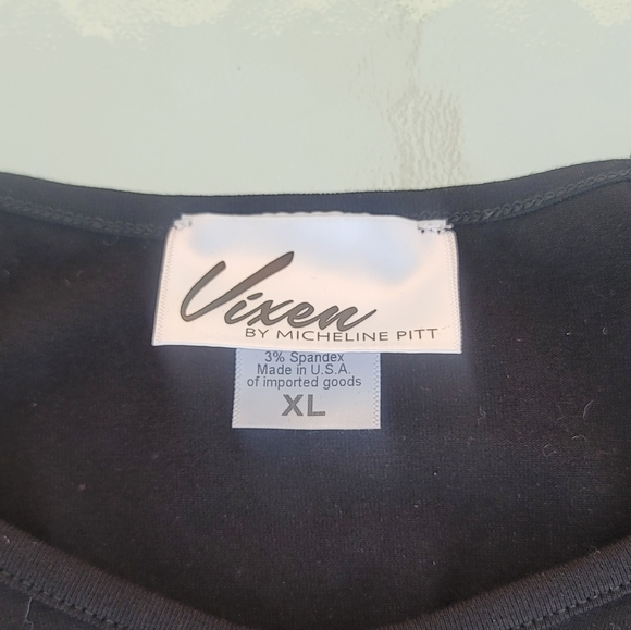 Vixen By Micheline Pitt Retro Lolita Top In Black Vintage - Picture 4 of 6